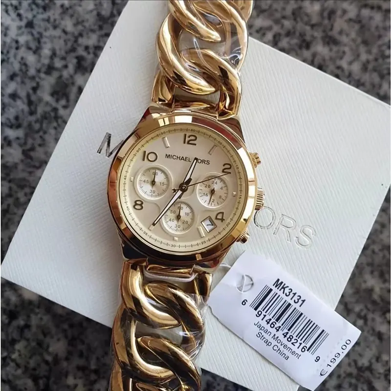 Michael Kors Runway Gold-tone Dial Ladies Watch- MK3131